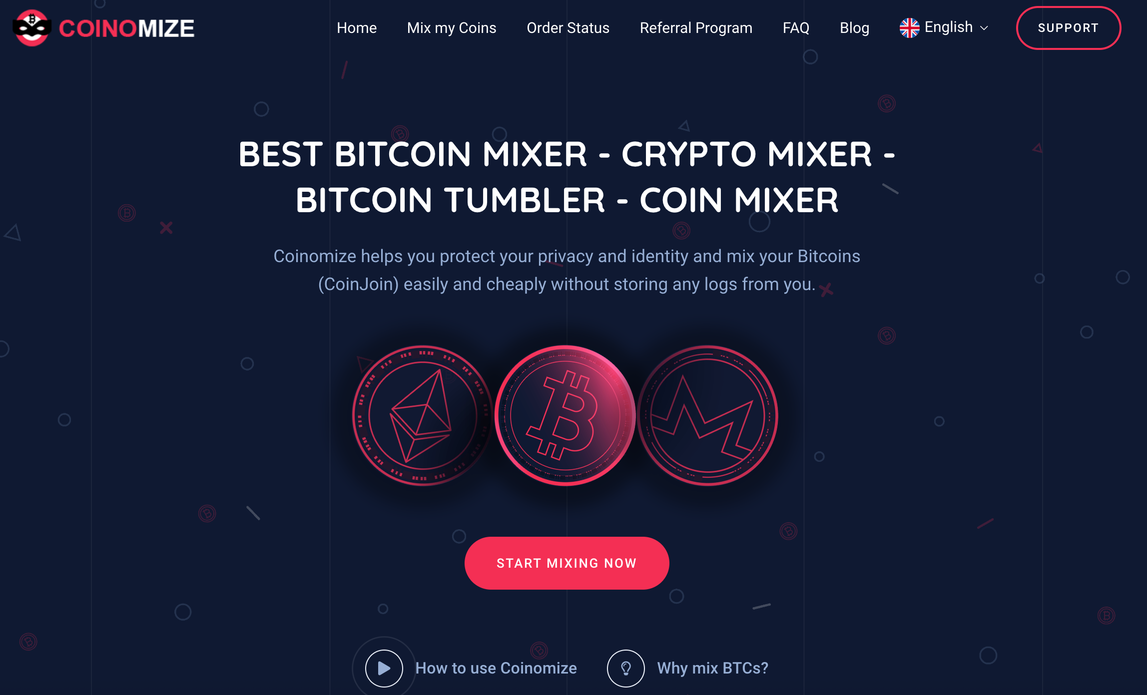 Coinomize Bitcoin Mixer